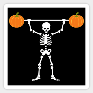 Skeleton Pumpkin Lifting Halloween Gift Sticker